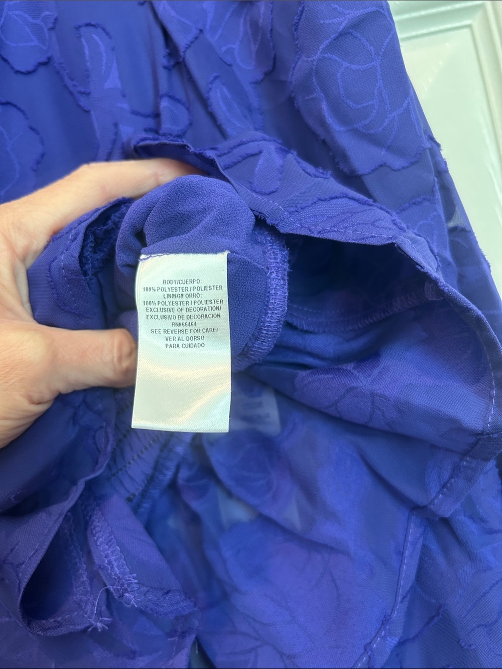 52SEVEN Floral Blouse in Violet Blue - Picture 9 of 10